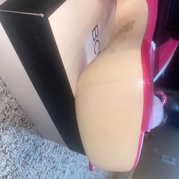 PINK BCBG HEELS MAN MADE UPPER PASSION PINK MISTANY SIZE 8.5 - Picture 9 of 11